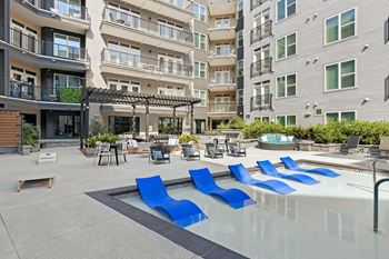 Poolside Sundeck at The Dartmouth North Hills Apartments, North Carolina